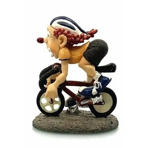 VINTAGE 1997 SLAPSTIX BY CAST ART ROAD WARRIOR BIKING CLOWN FIGURINE